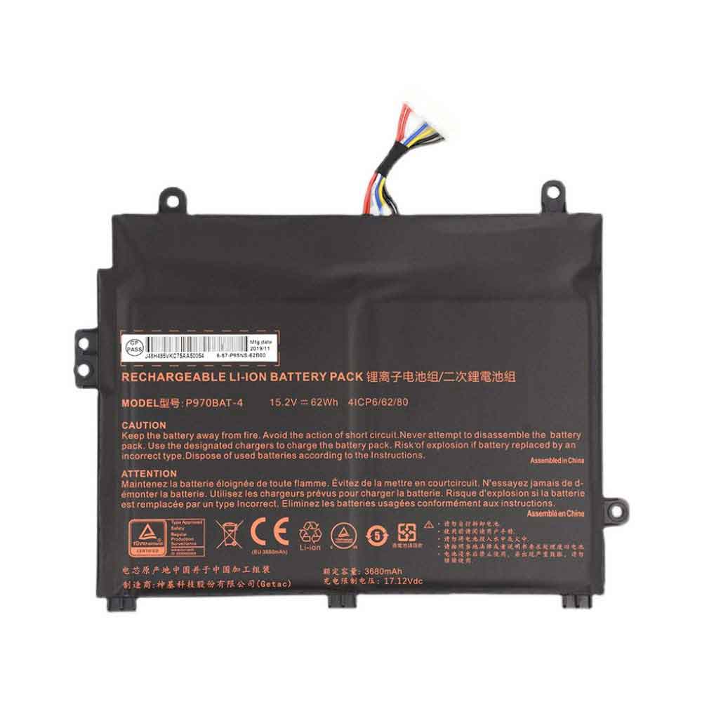 Batería para X270BAT-8-99-(4ICP7/60/clevo-P970BAT-4